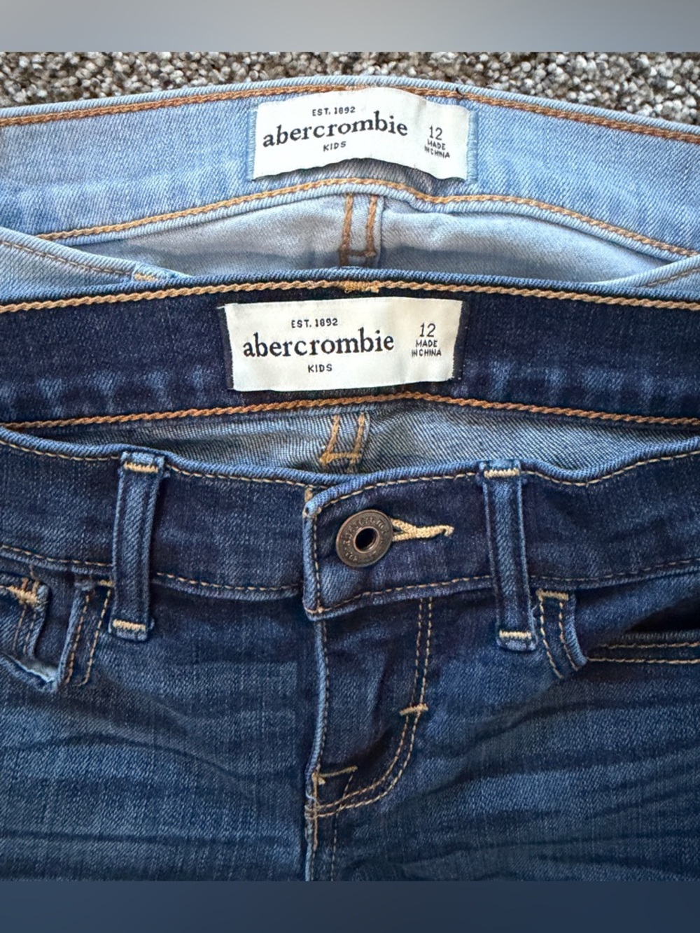 Two pairs of Abercrombie Kids Denim Jeans - Size 12